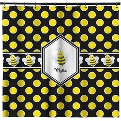 Bee & Polka Dots Shower Curtain - Custom Size (Personalized)