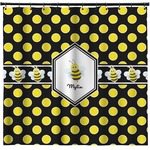 Bee & Polka Dots Shower Curtain (Personalized)