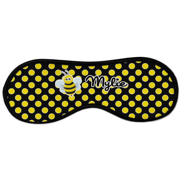 Custom Bee & Polka Dots Sleeping Eye Masks - Large (Personalized)
