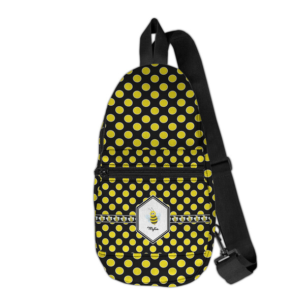 Custom Bee & Polka Dots Sling Bag (Personalized)