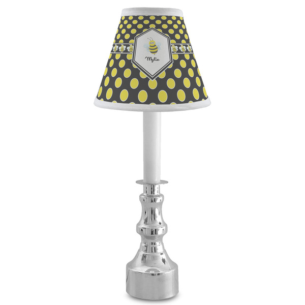 Bee & Polka Dots Small Chandelier Lamp - LIFESTYLE (on candle stick)