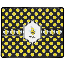 Bee & Polka Dots Large Gaming Mouse Pad - 12.5" x 10" (Personalized)