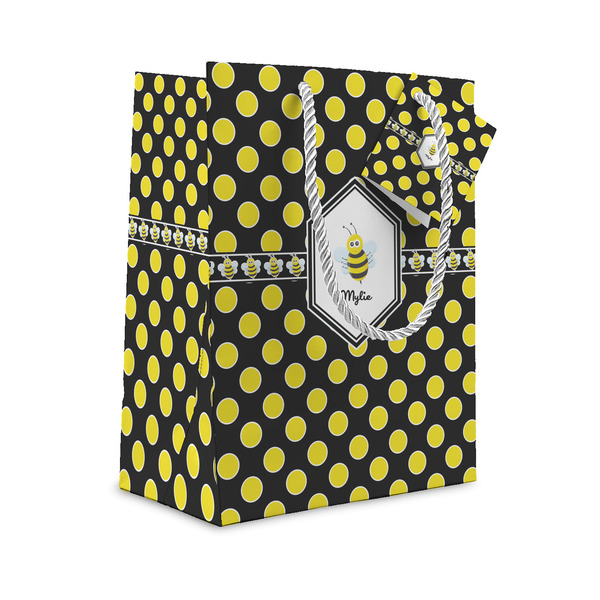 Custom Bee & Polka Dots Gift Bag (Personalized)