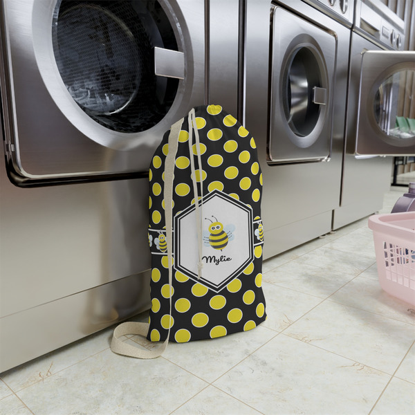 Bee & Polka Dots Small Landry Bag - In Context