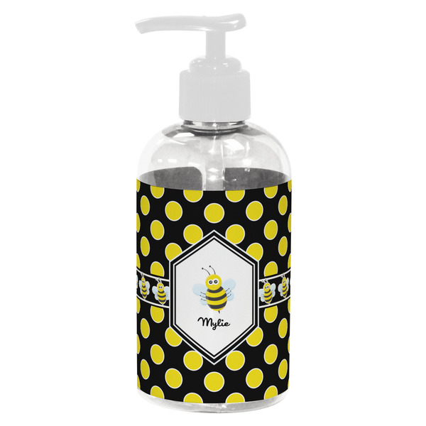 Bee & Polka Dots Small Liquid Dispenser (8 oz) - White