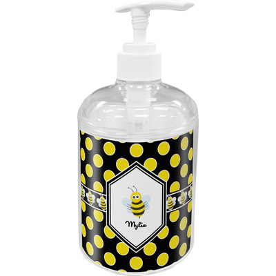 Bee & Polka Dots Acrylic Soap & Lotion Bottle (Personalized)