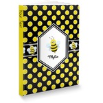 Bee & Polka Dots Softbound Notebook (Personalized)