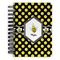 Bee & Polka Dots Spiral Journal Small - Front View