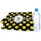 Bee & Polka Dots Sports Towel Folded with Water Bottle