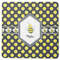 Bee & Polka Dots Square Coaster Rubber Back - Single
