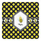 Bee & Polka Dots Square Decal - XLarge (Personalized)