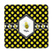 Bee & Polka Dots Square Fridge Magnet - FRONT
