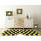 Bee & Polka Dots Square Wall Decal Wooden Desk