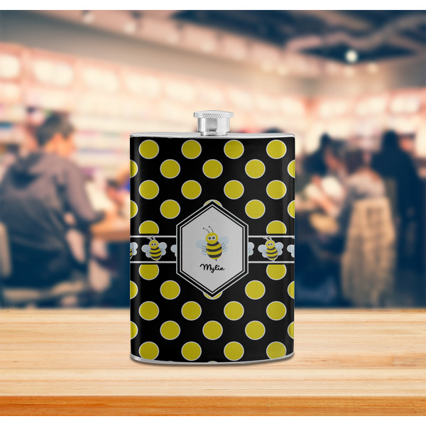 Bee & Polka Dots Stainless Steel Flask - LIFESTYLE 2
