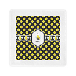 Bee & Polka Dots Standard Cocktail Napkins (Personalized)