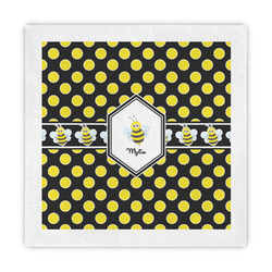 Bee & Polka Dots Standard Decorative Napkins (Personalized)