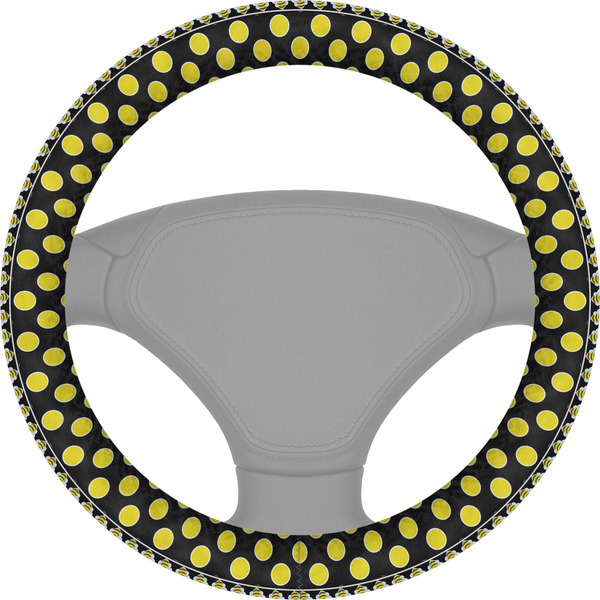 Custom Bee & Polka Dots Steering Wheel Cover