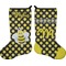 Bee & Polka Dots Holiday Stocking - Double-Sided - Neoprene (Personalized)