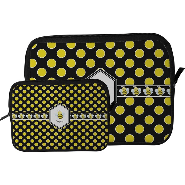 Bee & Polka Dots Tablet Sleeve (Size Comparison)
