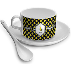Bee & Polka Dots Tea Cup - Single (Personalized)