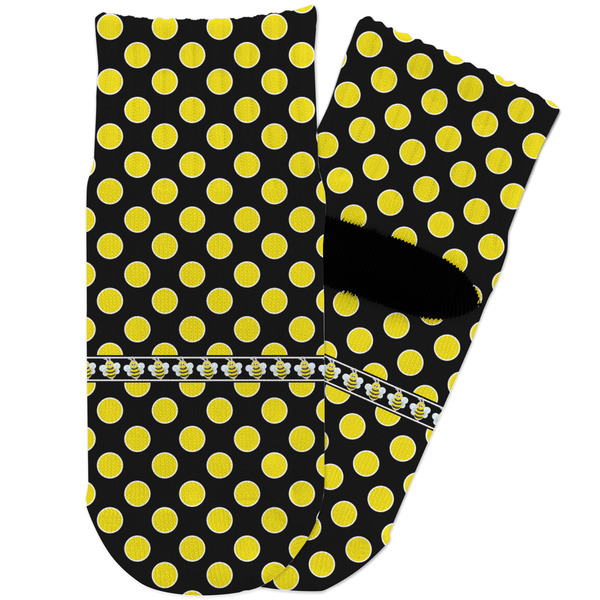 Custom Bee & Polka Dots Toddler Ankle Socks