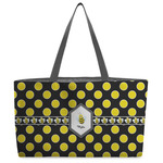 Bee & Polka Dots Beach Totes Bag - w/ Black Handles (Personalized)