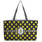Bee & Polka Dots Tote w/Black Handles - Front View