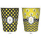 Bee & Polka Dots Trash Can White - Front and Back - Apvl