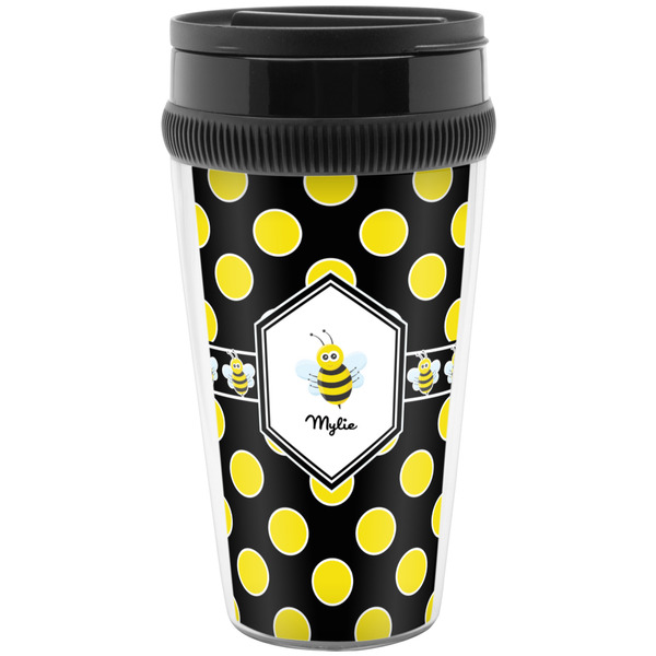 Bee & Polka Dots Travel Mug (Personalized)