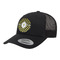Bee & Polka Dots Trucker Hat - Black (Personalized)