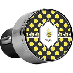 Bee & Polka Dots USB Car Charger (Personalized)