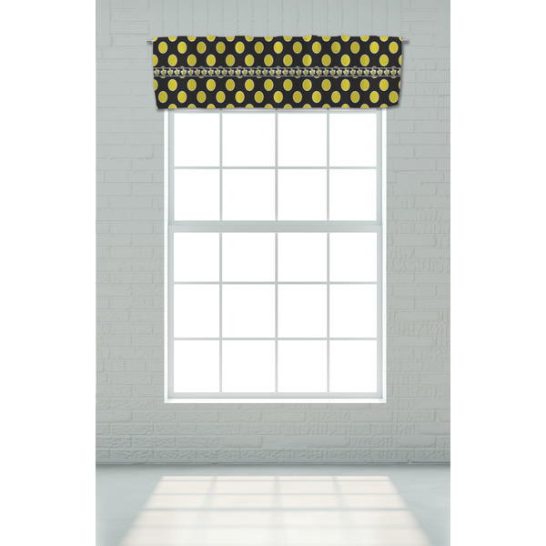 Bee & Polka Dots Valance - On window