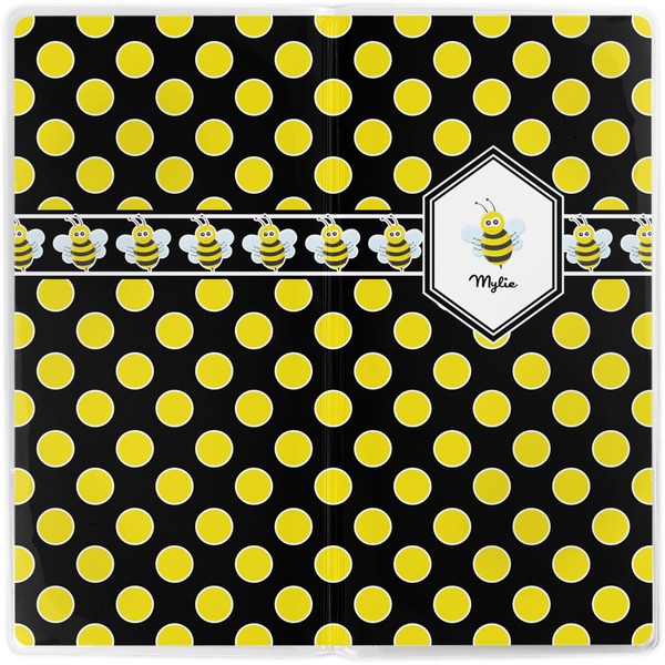 Bee & Polka Dots Vinyl Document Wallet - Apvl