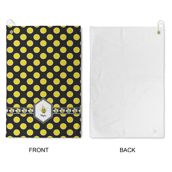 Bee & Polka Dots Waffle Weave Golf Towel - Approval