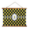 Bee & Polka Dots Wall Hanging Tapestry - Wide (Personalized)