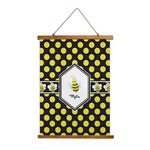 Bee & Polka Dots Wall Hanging Tapestry (Personalized)
