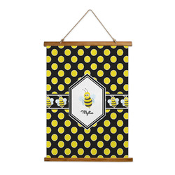 Bee & Polka Dots Wall Hanging Tapestry (Personalized)