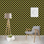 Bee & Polka Dots Wallpaper & Surface Covering (Water Activated - Removable)