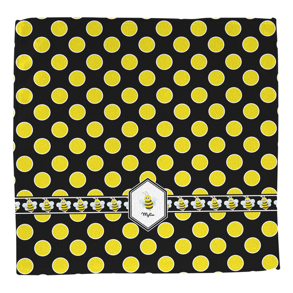 Bee & Polka Dots Washcloth - Front - No Soap