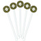 Bee & Polka Dots White Plastic 5.5" Stir Stick - Fan View
