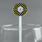 Bee & Polka Dots White Plastic 5.5" Stir Stick - Round - Main