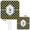 Bee & Polka Dots White Plastic Stir Stick - Double Sided - Approval