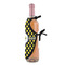 Bee & Polka Dots Wine Bottle Apron - DETAIL WITH CLIP ON NECK