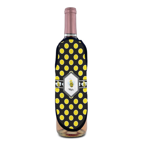 Bee & Polka Dots Wine Bottle Apron - IN CONTEXT