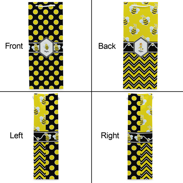 Bee & Polka Dots Wine Gift Bag - Gloss - Approval