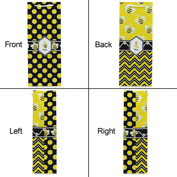 Bee & Polka Dots Wine Gift Bag - Matte - Approval