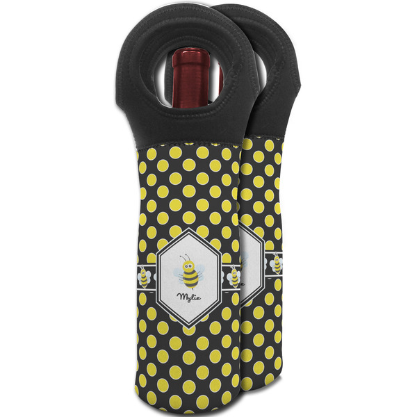 Bee & Polka Dots Wine Tote Bag - MAIN