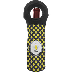 Bee & Polka Dots Wine Tote Bag (Personalized)
