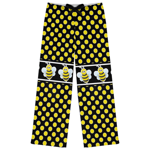 Custom Bee & Polka Dots Womens Pajama Pants - XL