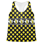 Bee & Polka Dots Womens Racerback Tank Top - X Small
